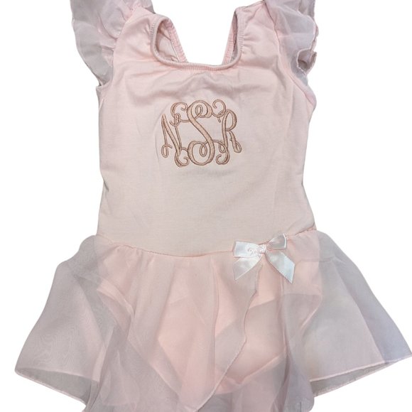 Monogramed (Initals NRS) Toddler 2-4T Ballet Dress - Picture 1 of 4